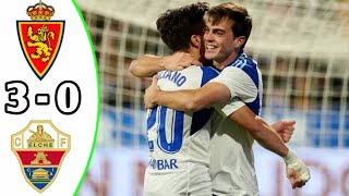 Real Zaragoza vs Elche 30 Resumen  LaLiga Smartbank 2024 eFootball [upl. by Merrel]