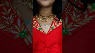 Kids pattu lehenga with maggam work blouse available 9490990391₹ viralvideo chandu saree [upl. by Lytsyrk672]