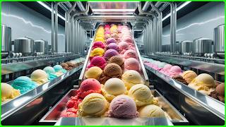 How Ice Cream Is Made in a Mega Factory With Modern Technology [upl. by Ahseenyt]