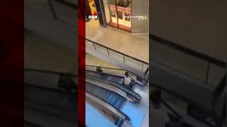 A civilian was filmed confronting the Sydney knifeman on the mall escalators Shorts BBCNews [upl. by Ahsimaj]