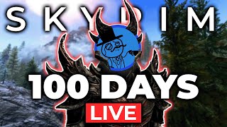 I MUST BEAT SKYRIM IN 100 DAYS  Perfectly Balanced Hardcore Skyrim Challenge live [upl. by Nitniuq]