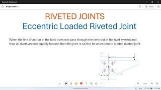 Riveted Joints 13 Design of eccentrically loaded Riveted joint [upl. by Suirred]