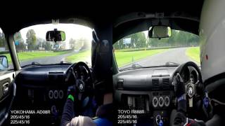 Tyre Comparison Test  Yokohama AD08R vs Toyo R888R at Brands Hatch Indy Circuit [upl. by Esserac]