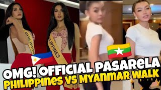 OMG Official Pasarela Walk Show Down Myanmar🇲🇲 V Philippines🇵🇭 Miss Grand International 2024 [upl. by Erotavlas]