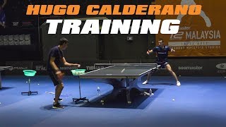 Hugo Calderano Multi Ball Training  T2 Diamond 2019 Malaysia [upl. by Abisia]