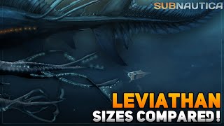 ALL LEVIATHAN sizes compared  Subnautica amp Below Zero [upl. by Essa]