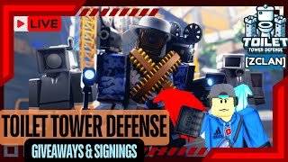 🔴LIVE UPDATE  GIVEAWAYS  SIGNINGS In Toilet Tower Defense🔴 [upl. by Kass955]