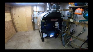 Reviewing an AquaTherm 275 Indoor Wood Boiler [upl. by Eiliab]