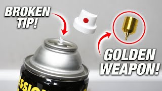 STOP Throwing Away Aerosol Spray Cans With BROKEN Nozzle Stem Tips How To Save And Fix It DIY [upl. by Aimek]