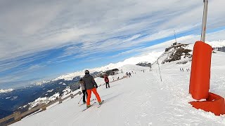 Courchevel  GoPro POV skiing and snowboarding Green Loze Est 1650m in March 2020 [upl. by Joselow]