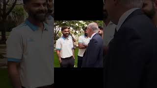 Australias PM hosted a Reception for PM XI and India at Manuka Ovalviratkohli cricketrohitsharma [upl. by Gnim]