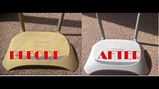 How To Restore OLD Yellowed Plastic RouterEasiest Method [upl. by Durante664]