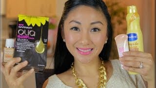 DRUGSTORE MAKEUP HAUL REVIEW SWATCHES Garnier Olia Maybelline BB Cream Neutrogena Foundation [upl. by Idnek]