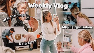 WEEKLY VLOG  New Piercings Organisation amp Furniture Deliveries [upl. by Nylad]