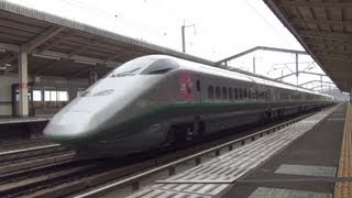 東北新幹線 E2系やまびこE3系つばさラッピング 高速通過 Shinkansen passing [upl. by Cassidy258]