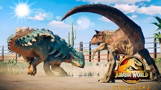 BOLOTAAnquilossauro VS TOROCarnotauro Camp Cretaceous Jurassic world evolution [upl. by Leveridge655]