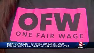 Group fighting to raise wages for tipped workers in Massachusetts [upl. by Burty]