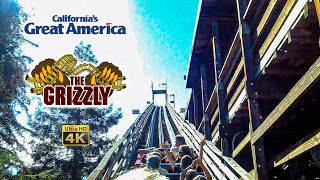 2022 The Grizzly Roller Coaster On Ride 4K POV Californias Great America [upl. by Afatsum767]