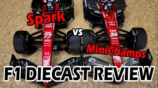 SPARK vs MINICHAMPS Alfa Romeo Sauber C43  F1 Diecast Review [upl. by Marou950]