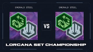 Lorcana Shimmering Skys Set Champs Emerald Steel MILL VS Emerald Steel Discard [upl. by Nomzed731]