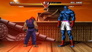 EVIL RYU vs EVIL SAGAT  Amazing epic fight battle [upl. by Mariko]