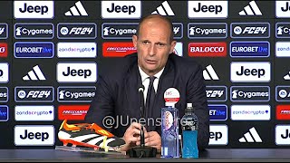 ALLEGRI post JuveSalernitana 11 conferenza stampa quotTra poco saprete Atalanta forte Pure noiquot [upl. by Aiekan551]