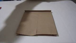 como hacer bolsa de papel kraft en 5 minutos [upl. by Kallman]