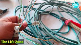 Networking Ethernet Cable Joints and rj45 Connector Connection [upl. by Karilynn]