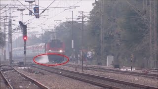 Indian Railways  Freaky Accident Train Crushes Cycle and the Loco Pilot applies Emergency Brakes [upl. by Orlosky]