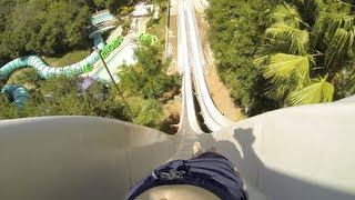 Drop Out HD POV  Water Slide at Raging Waters San Dimas CA [upl. by Aneerhs901]