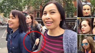 London Pickpockets Caught On Camera Stealing Purse [upl. by Temple]