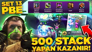 ALIN SİZE BOZUK COMP 7 CHEMBARON 500 STACK BOZDURDUM TFT SET 13 PBE LEVO LOL TAKTİK SAVAŞLARI [upl. by Fonseca265]