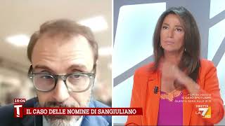 Nomine Sangiuliano la rinuncia di Francesco Specchia in diretta [upl. by Nilesoy]