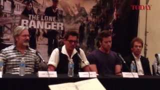 Johnny Depp at the Lone Ranger Press Conference [upl. by Page]