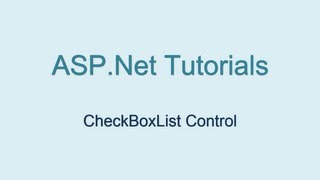 ASPNet Tutorial CheckBoxList Control with Example [upl. by Lynnell475]