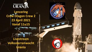 Live  Lancering Crew Dragon Crew 2 [upl. by Wie]