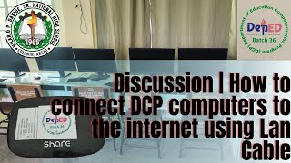 Paano i Connect sa Internet ang DCP Computers via Lan  No need Wireless WiFi Receivers [upl. by Cirda]