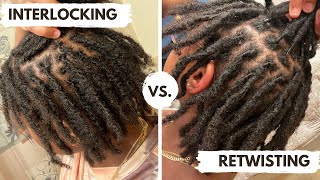 INTERLOCKING VS RETWISTING LOCS  WHY I STOPPED INTERLOCKING MY LOCS  PROS amp CONS [upl. by Tillman]