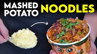 Spicy Noodles in Mashed Potatoes Sauce New Street Food in China [upl. by Innad]