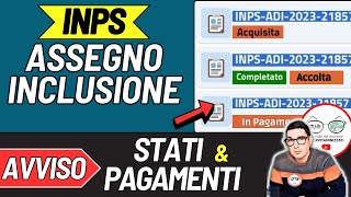 INPS 📄 ASSEGNO di INCLUSIONE ➡ STATO PRATICA e PAGAMENTI ⚠️ Acquisita 🚫 Verificata ✅ In Pagamento [upl. by Elokcin]