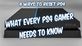 4 WAYS HOW TO RESET PS4  factory restore controller reset service menu initialize PS4 [upl. by Moselle]