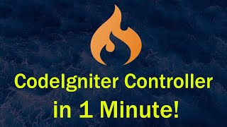 Create a CodeIgniter Controller in Just 1 Minute  Quick Tutorial [upl. by Ogir77]