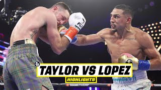 Josh Taylor vs Teofimo Lopez FIGHT HIGHLIGHTS Has Teo ever looked better [upl. by Regor]