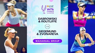 DabrowskiRoutliffe vs SiegemundZvonareva  2023 WTA Finals Group Stage  WTA Match Highlights [upl. by Schroer829]