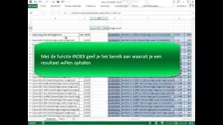 Excel  Zoeken met INDEX en VERGELIJKEN  De praktijk [upl. by Atinra]