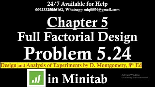 Full Factorial Design Problem Solved in Minitab with Interpretation  Experimental Design  DOE [upl. by Nedry]