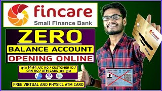 Fincare zero balance account opening। सिर्फ 10 मिनट में। Fincare account opening online। [upl. by Fee]