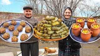 The Most Famous and Tasty National Dishes of Azerbaijan The Life of a Family in the Village [upl. by Oika]