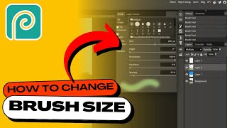 How to Change the BRUSH SIZE in Photopea [upl. by Bigford]