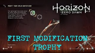 Horizon Zero Dawn  First Modification Trophy Guide  Modify A Weapon Or Outfit [upl. by Eiramyma159]